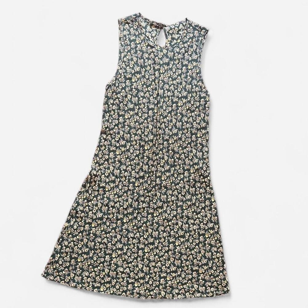 1990s Floral Midi Dress